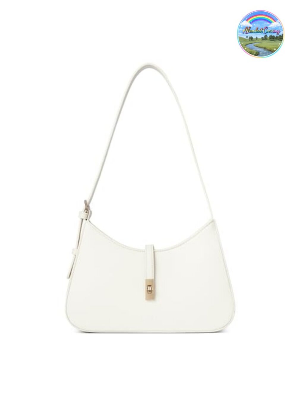 Small Vegan Leather Shoulder Bag Crescent Hobo Purse for Women